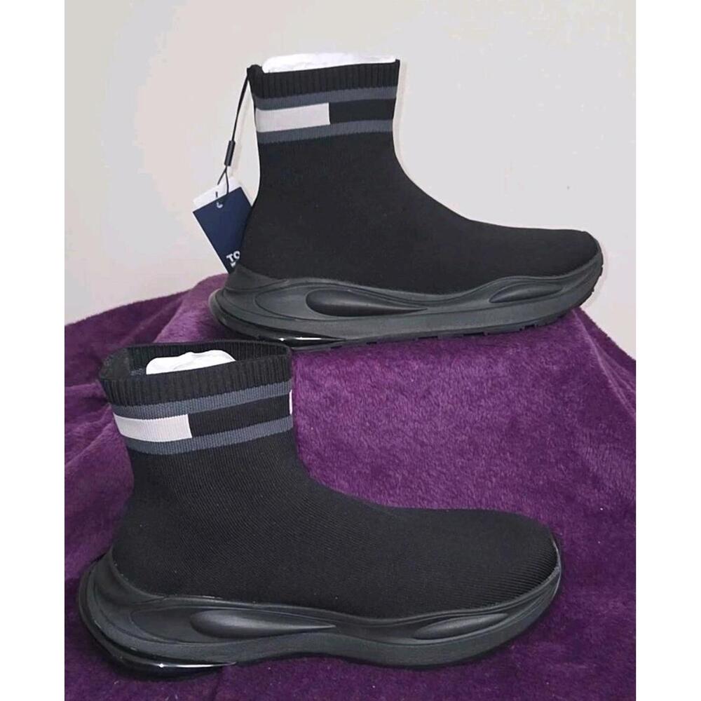 Tommy Jeans Sock Trainers Knitted Mid Top Sock Boot, Men 7.5 / Women 9
